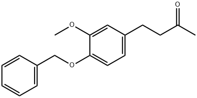 2-Butanone, 4-[3-methoxy-4-(phenylmethoxy)phenyl]- Struktur