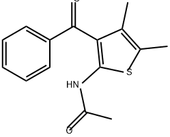 Acetamide, N-(3-benzoyl-4,5-dimethyl-2-thienyl)- Structure