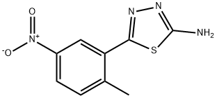 5-(2-Methyl-5-nitrophenyl)-1,3,4-thiadiazol-2-amine Struktur