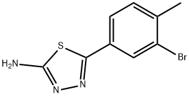 2-氨基-5-(3-溴-4-甲基苯基)-1,3,4-噻二唑 结构式