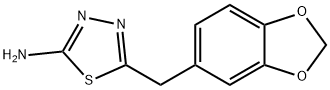 5-(苯并[D][1,3]二噁茂-5-基甲基)-1,3,4-噻二唑-2-胺 结构式