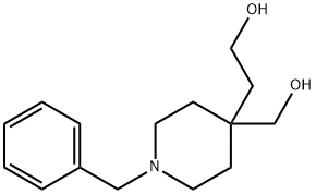 4-Piperidineethanol, 4-(hydroxymethyl)-1-(phenylmethyl)- Struktur