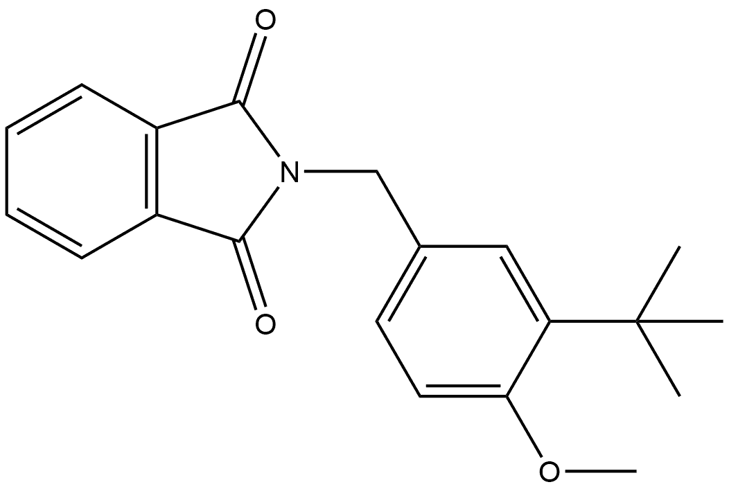 2-[[3-(1,1-Dimethylethyl)-4-methoxyphenyl]methyl]-1H-isoindole-1,3(2H)-dione 结构式