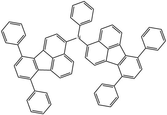 3-Fluoranthenamine, N-(7,10-diphenyl-3-fluoranthenyl)-N,7,10-triphenyl-,401813-26-1,结构式