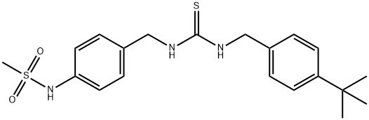 Methanesulfonamide, N-[4-[[[[[[4-(1,1-dimethylethyl)phenyl]methyl]amino]thioxomethyl]amino]methyl]phenyl]-|化合物 KJM429