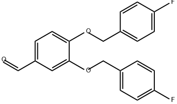 Benzaldehyde, 3,4-bis[(4-fluorophenyl)methoxy]- Structure
