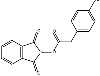 Benzeneacetic acid, 4-chloro-, 1,3-dihydro-1,3-dioxo-2H-isoindol-2-yl ester Structure