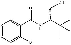 Benzamide, 2-bromo-N-[(1S)-1-(hydroxymethyl)-2,2-dimethylpropyl]- Structure