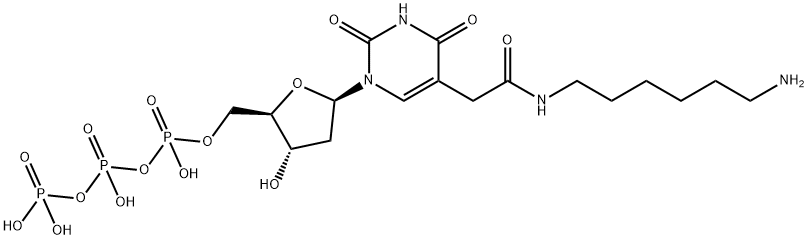 5-[2-[(6-Aminohexyl)amino]-2-oxoethyl]-2'-deoxyuridine 5'-(Tetrahydrogen Triphosphate) Structure