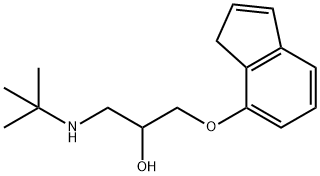 2-Propanol, 1-[(1,1-dimethylethyl)amino]-3-(1H-inden-7-yloxy)- Struktur