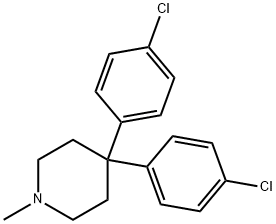 4,4-双(4-氯苯基)-1-甲基哌啶,40421-19-0,结构式