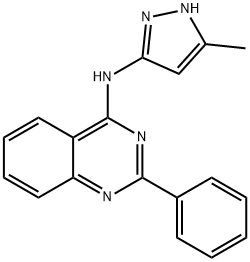 4-Quinazolinamine, N-(5-methyl-1H-pyrazol-3-yl)-2-phenyl- Struktur