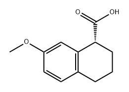1-Naphthalenecarboxylic acid, 1,2,3,4-tetrahydro-7-methoxy-, (1R)-,405103-12-0,结构式