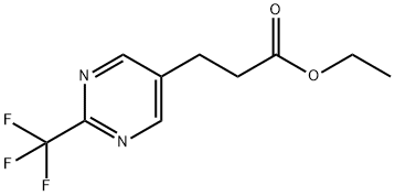 5-Pyrimidinepropanoic acid, 2-(trifluoromethyl)-, ethyl ester Structure