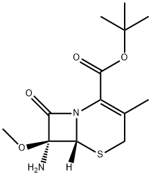 5-Thia-1-azabicyclo[4.2.0]oct-2-ene-2-carboxylic acid, 7-amino-7-methoxy-3-methyl-8-oxo-, 1,1-dimethylethyl ester, (6R-cis)- (9CI) Struktur