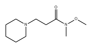 1-Piperidinepropanamide, N-methoxy-N-methyl- Structure