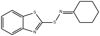 Cyclohexanone, S-2-benzothiazolylthiooxime 化学構造式