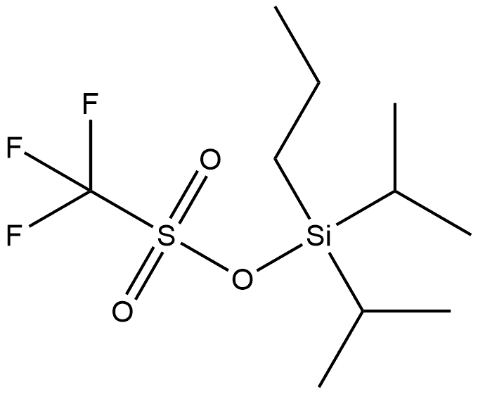 Methanesulfonic acid, 1,1,1-trifluoro-, bis(1-methylethyl)propylsilyl ester Structure