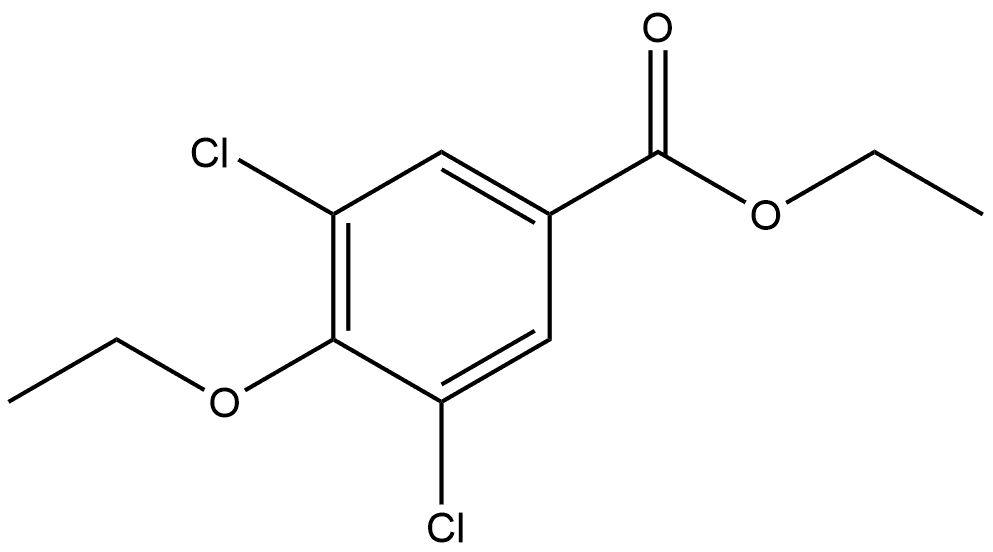 3,5-二氯-4-乙氧基苯甲酸乙酯, 40689-34-7, 结构式