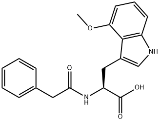Tryptophan, 4-methoxy-N-(phenylacetyl)- (9CI) Structure