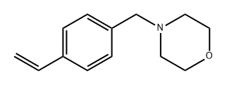 N-(p-ビニルベンジル)モルホリン 化学構造式