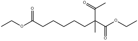 Octanedioic acid, 2-acetyl-2-methyl-, 1,8-diethyl ester 化学構造式