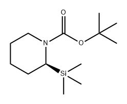 1-Piperidinecarboxylic acid, 2-(trimethylsilyl)-, 1,1-dimethylethyl ester, (2S)- Structure