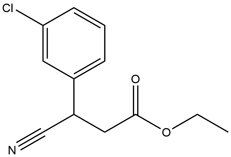 Benzenepropanoic acid, 3-chloro-β-cyano-, ethyl ester