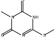 1,3,5-Triazine-2,4(1H,3H)-dione, 3-methyl-6-(methylthio)- Struktur