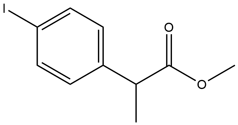 Benzeneacetic acid, 4-iodo-α-methyl-, methyl ester Structure