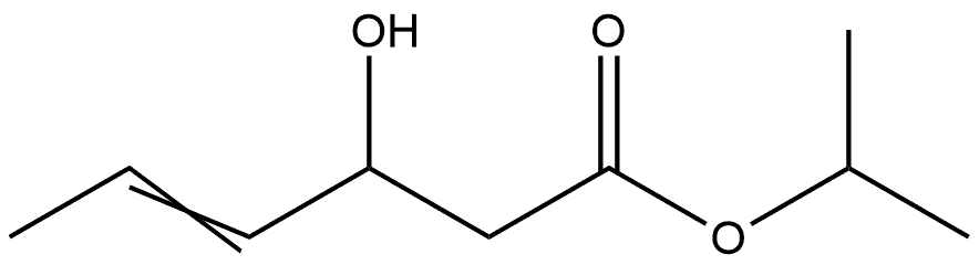(E)-isopropyl 3-hydroxyhex-4-enoate 结构式