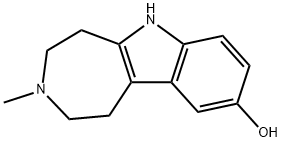 3-甲基-1,2,3,4,5,6-六氢氮杂卓并[4,5-B]吲哚-9-醇, 411220-25-2, 结构式