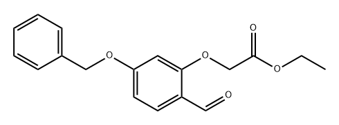 Acetic acid, 2-[2-formyl-5-(phenylmethoxy)phenoxy]-, ethyl ester Struktur