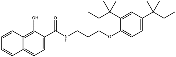 1-Hydroxy-2-[.gamma.-(2,4-di-tert-amylphenoxy)propyl]naphthamide Structure