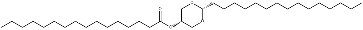 Hexadecanoic acid (2α,5α)-2-pentadecyl-1,3-dioxan-5-yl ester 结构式