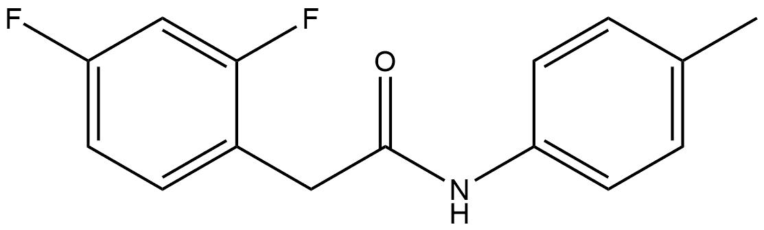 2,4-Difluoro-N-(4-methylphenyl)benzeneacetamide 结构式