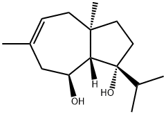 (1R)-1-Isopropyl-3aβ,6-dimethyl-1,2,3,3a,4,7,8,8aα-octahydroazulene-1β,8α-diol Struktur