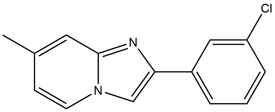 2-(3-Chlorophenyl)-7-methylimidazo[1,2-a]pyridine Structure