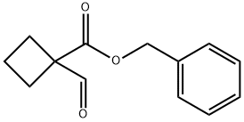 1-甲酰基环丁烷-1-羧酸苄酯 结构式