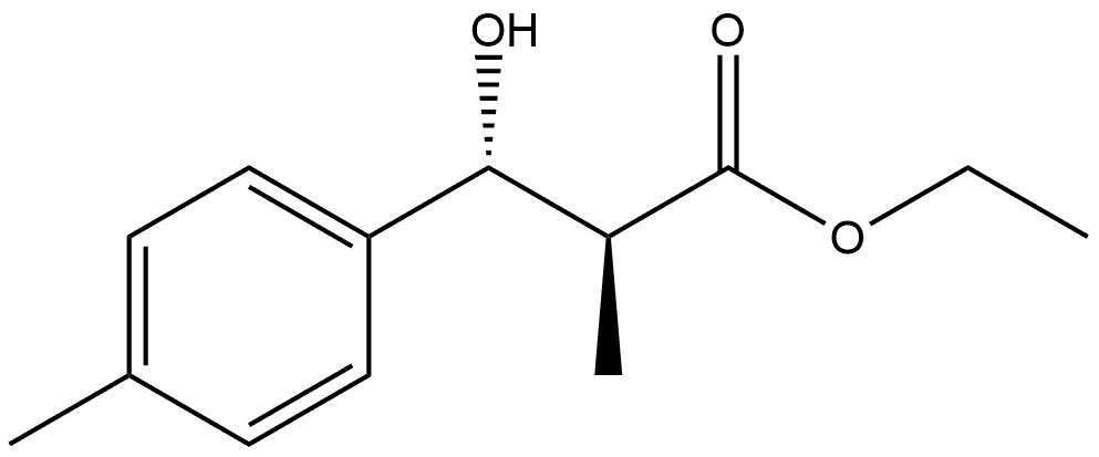 Benzenepropanoic acid, -ba--hydroxy--alpha-,4-dimethyl-, ethyl ester, (-alpha-S,-ba-R)- (9CI) Struktur