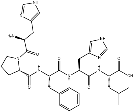 L-Leucine, L-histidyl-L-prolyl-L-phenylalanyl-L-histidyl- Structure