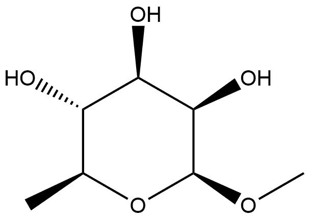 β-L-Mannopyranoside, methyl 6-deoxy- Structure