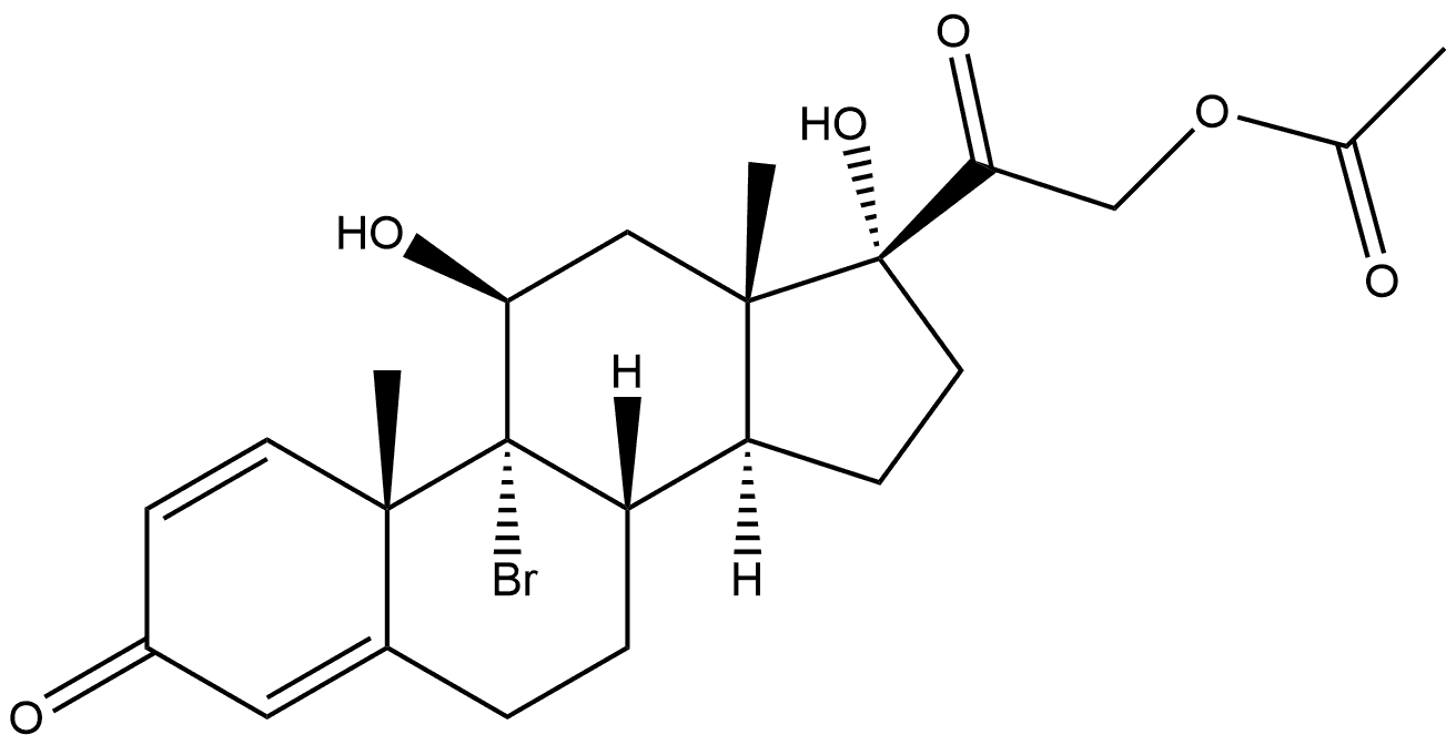 Pregna-1,4-diene-3,20-dione, 21-(acetyloxy)-9-bromo-11,17-dihydroxy-, (11β)-