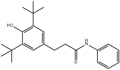 Benzenepropanamide, 3,5-bis(1,1-dimethylethyl)-4-hydroxy-N-phenyl- Structure