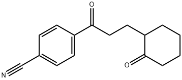 Benzonitrile, 4-[1-oxo-3-(2-oxocyclohexyl)propyl]- Struktur