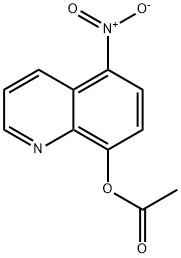 8-Quinolinol, 5-nitro-, 8-acetate Structure