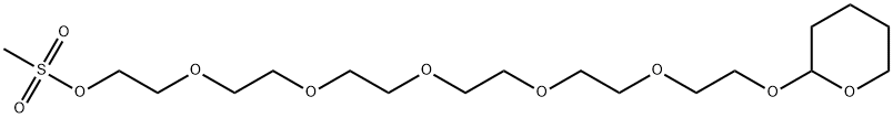 3,6,9,12,15-Pentaoxaheptadecan-1-ol, 17-[(tetrahydro-2H-pyran-2-yl)oxy]-, 1-methanesulfonate Structure