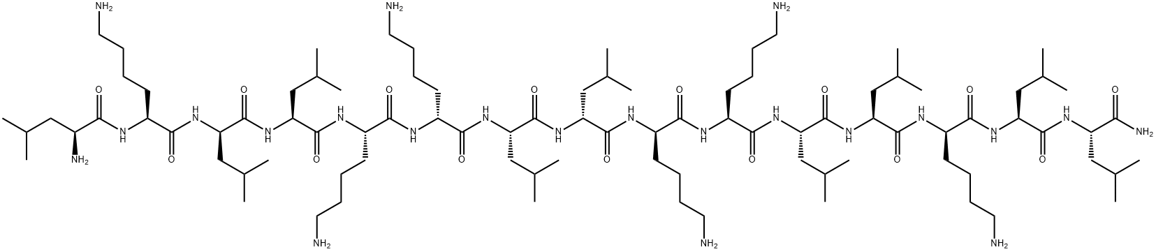 L-Leucinamide, L-leucyl-L-lysyl-D-leucyl-L-leucyl-L-lysyl-D-lysyl-L-leucyl-D-leucyl-D-lysyl-L-lysyl-L-leucyl-L-leucyl-D-lysyl-L-leucyl- 结构式