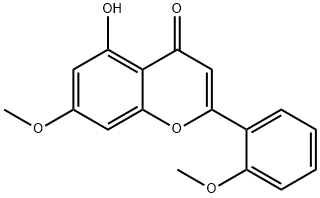 4H-1-Benzopyran-4-one, 5-hydroxy-7-methoxy-2-(2-methoxyphenyl)- Structure
