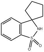 Spiro[1,2-benzisothiazole-3(2H),1'-cyclopentane], 1,1-dioxide Structure